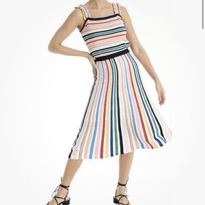 J.Crew Striped Skirt And Top Stretchy Sz small Set EUC